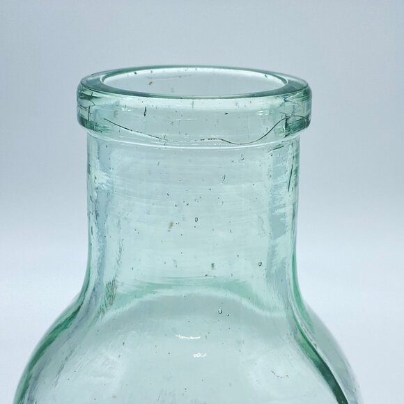 Early Heavy Bottle Jar UV Reactive No Chips No Breaks Collectible Primitive Farm - Picture 10 of 13